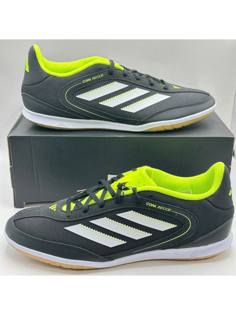 Men’s Adidas Copa Court Club Black Indoor Soccer Shoes JR2892 Size 10.5 NEW